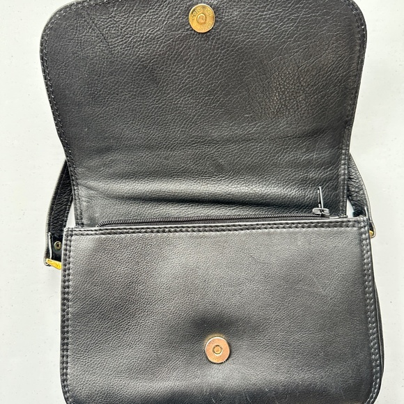 Vintage Dooney & Bourke Black and Brown Leather Crossbody Bag - Picture 11 of 15